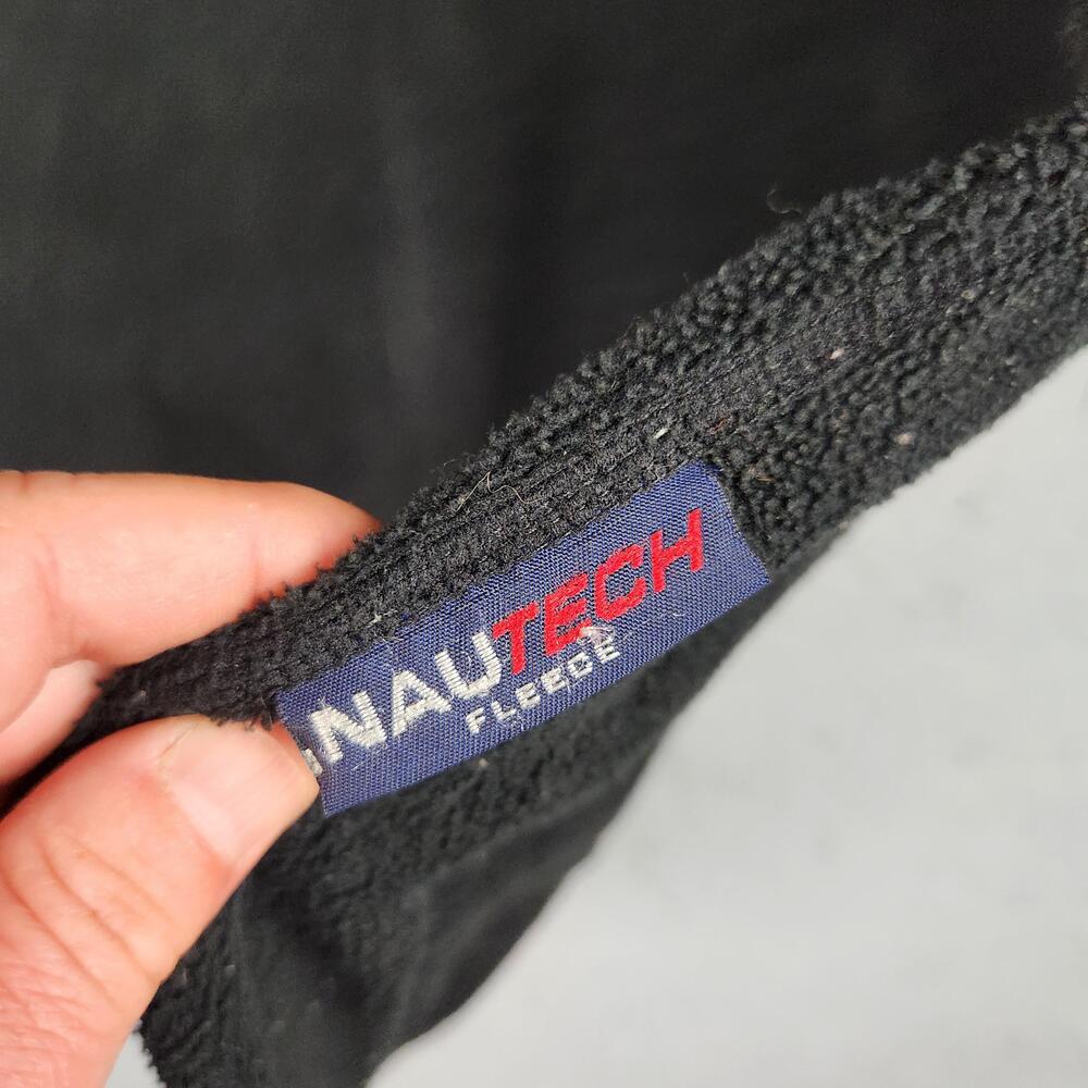Vintage Nautica Competition Pullover Mens 2XL Black NAUTECH Fleece Half Zip USA - Picture 12 of 14